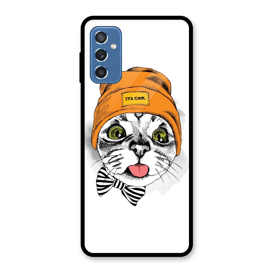 Cool cat Glass Back Case for Galaxy M52 5G
