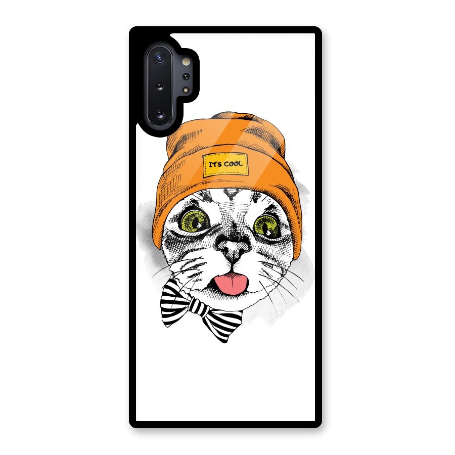 Cool cat Glass Back Case for Galaxy Note 10 Plus