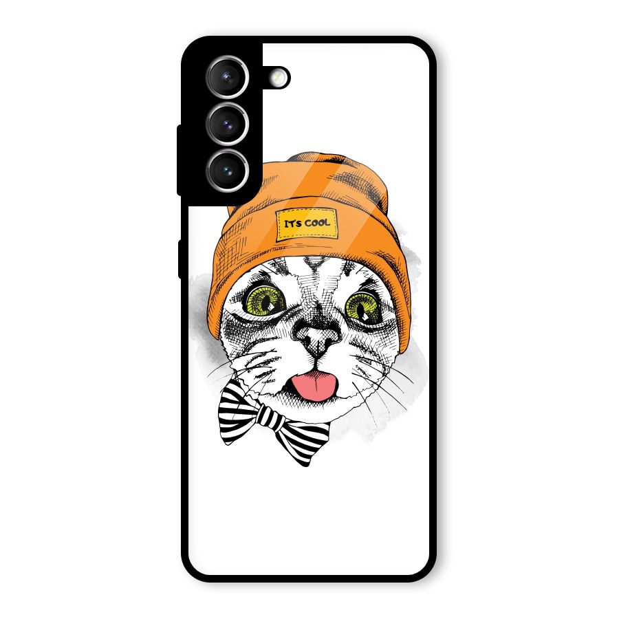 Cool cat Glass Back Case for Galaxy S21 5G