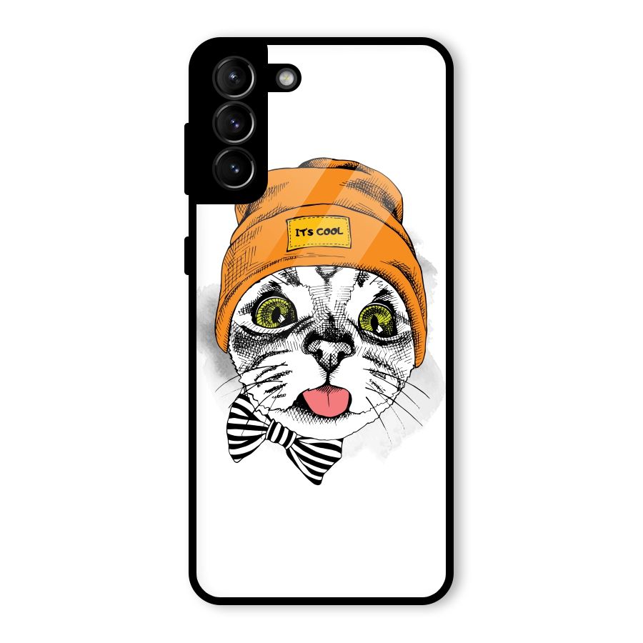 Cool cat Glass Back Case for Galaxy S21 Plus