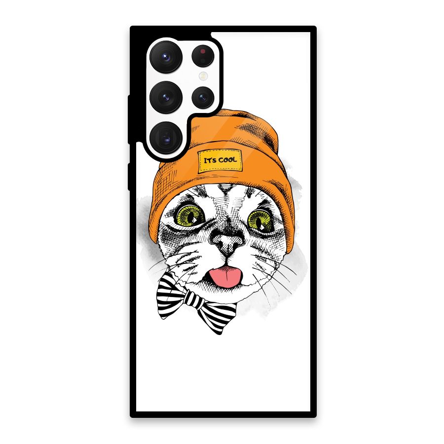Cool cat Glass Back Case for Galaxy S22 Ultra 5G