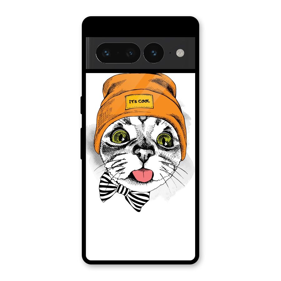 Cool cat Glass Back Case for Google Pixel 7 Pro