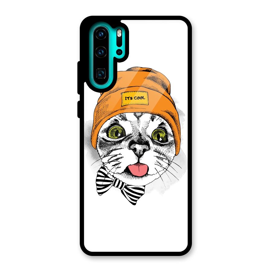 Cool cat Glass Back Case for Huawei P30 Pro
