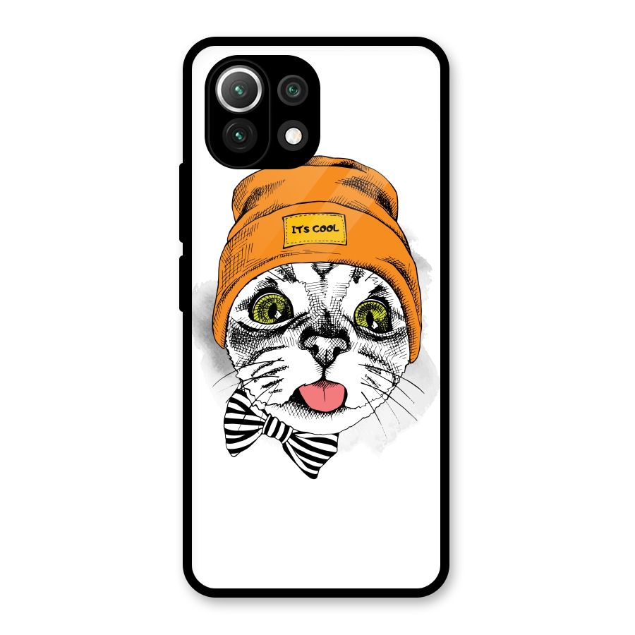 Cool cat Glass Back Case for Mi 11 Lite NE 5G