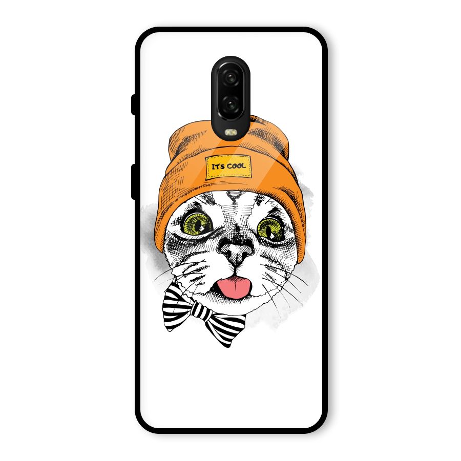 Cool cat Glass Back Case for OnePlus 6T