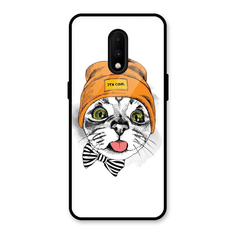 Cool cat Glass Back Case for OnePlus 7