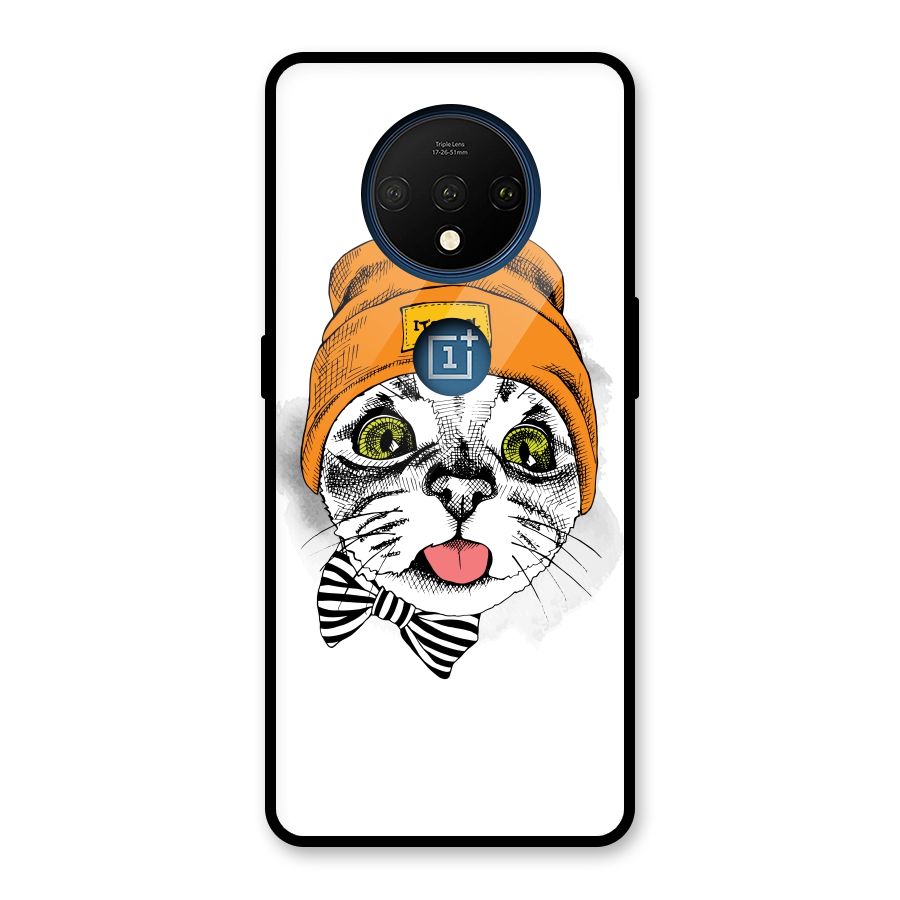 Cool cat Glass Back Case for OnePlus 7T