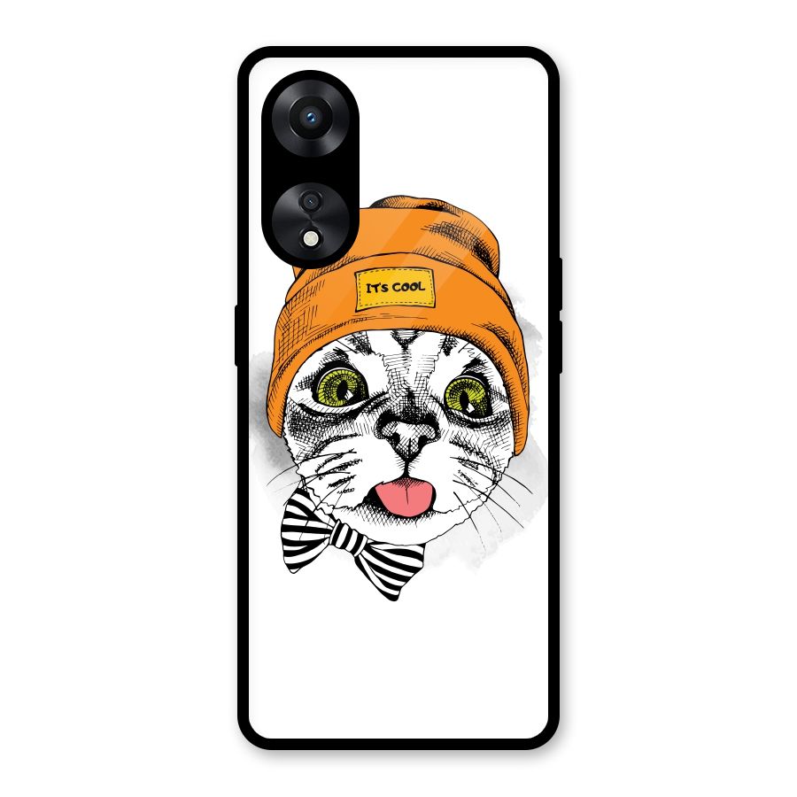 Cool cat Glass Back Case for Oppo A78