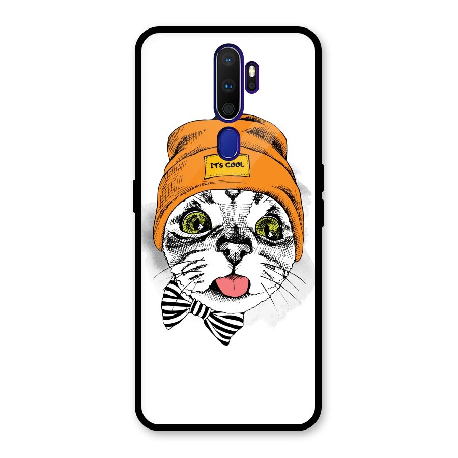 Cool cat Glass Back Case for Oppo A9 (2020)