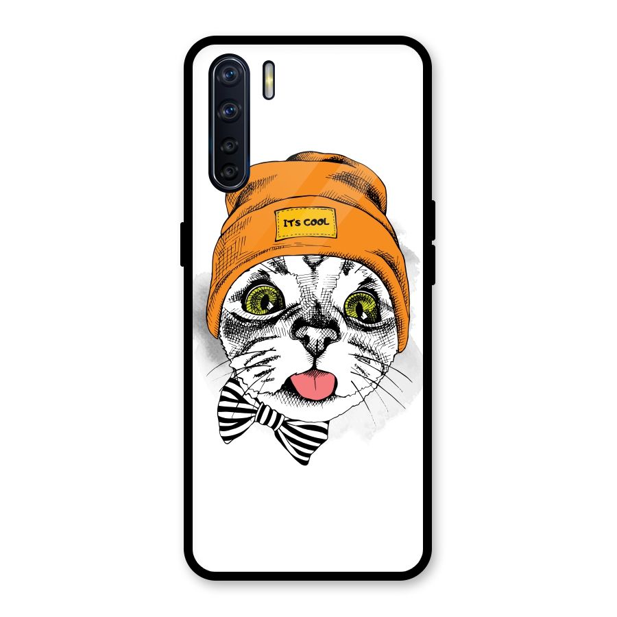 Cool cat Glass Back Case for Oppo F15