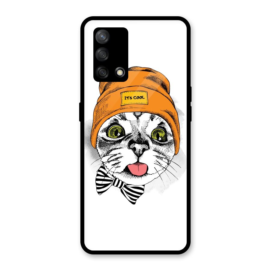 Cool cat Glass Back Case for Oppo F19