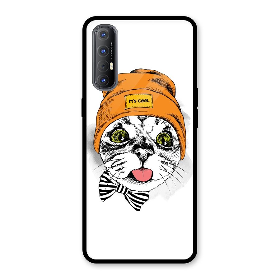 Cool cat Glass Back Case for Oppo Reno3 Pro
