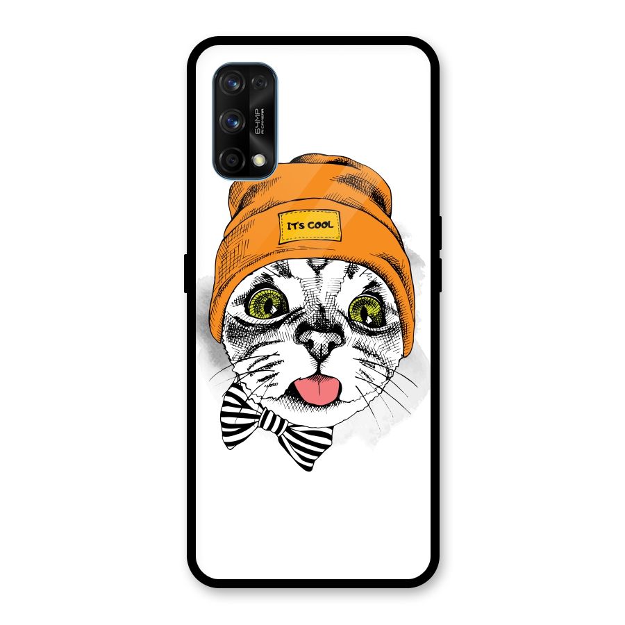 Cool cat Glass Back Case for Realme 7 Pro