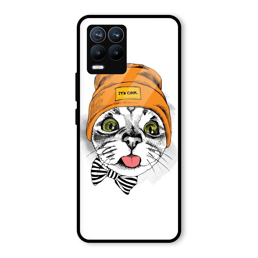 Cool cat Glass Back Case for Realme 8