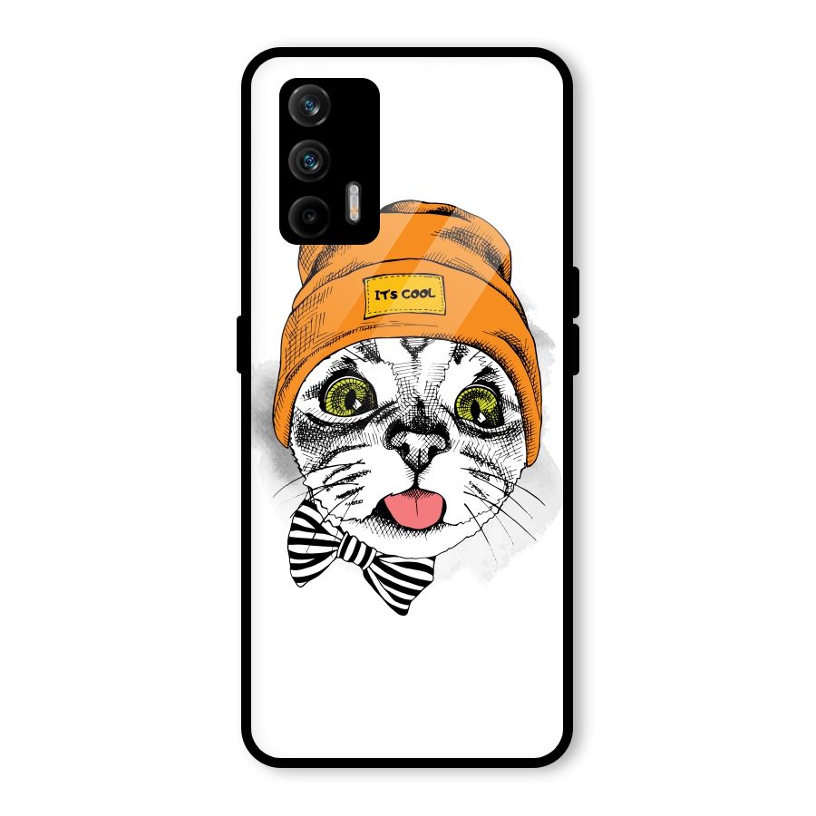 Cool cat Glass Back Case for Realme GT 5G