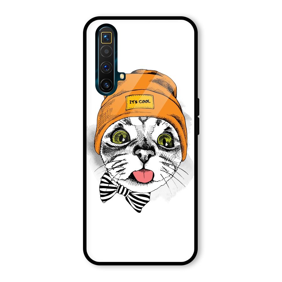 Cool cat Glass Back Case for Realme X3