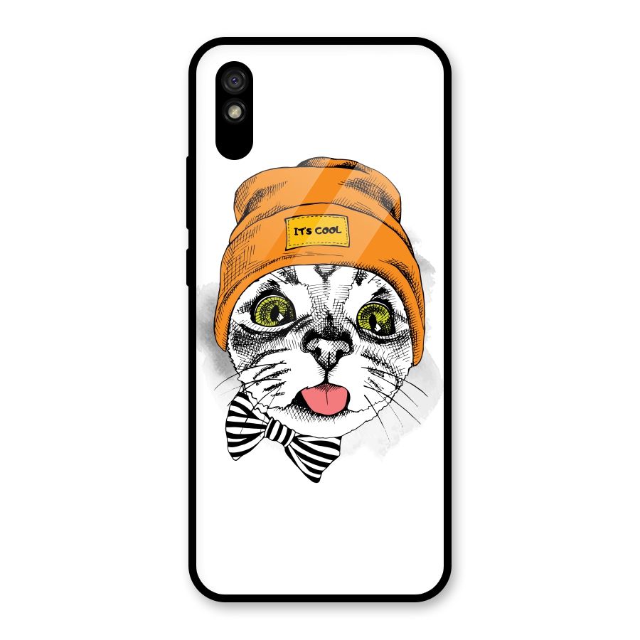 Cool cat Glass Back Case for Redmi 9A