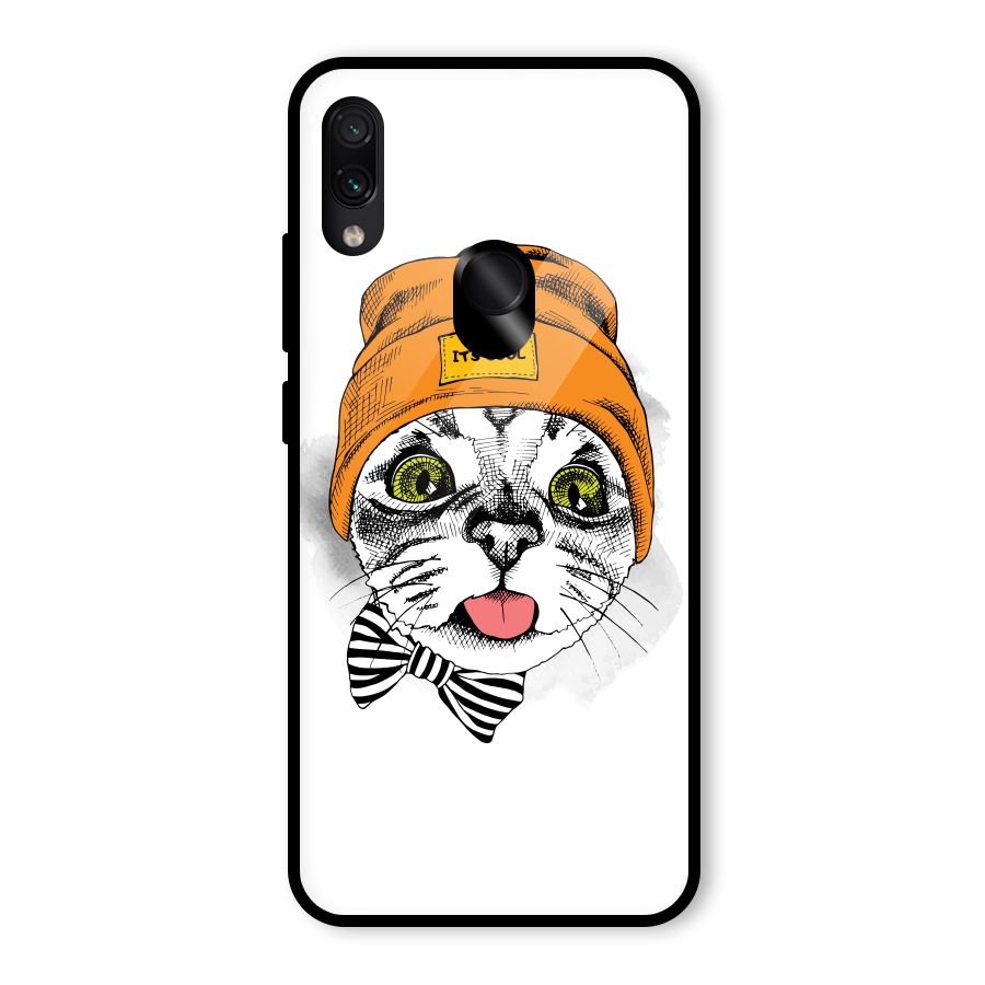 Cool cat Glass Back Case for Redmi Note 7 Pro