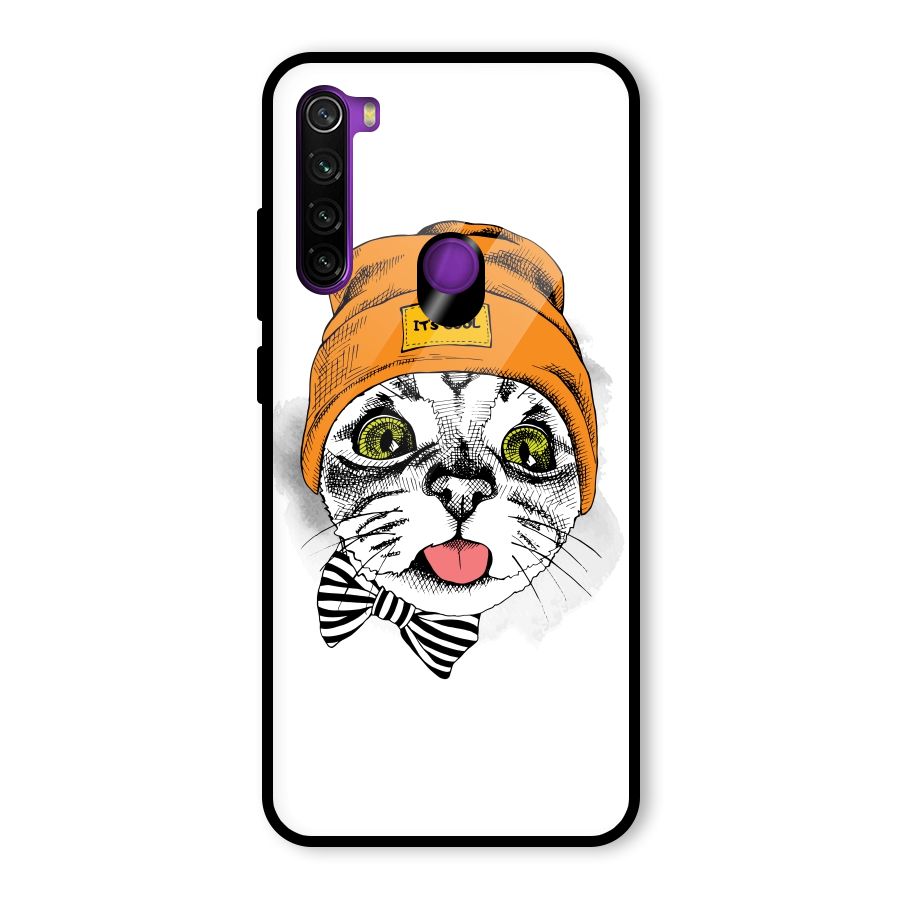 Cool cat Glass Back Case for Redmi Note 8
