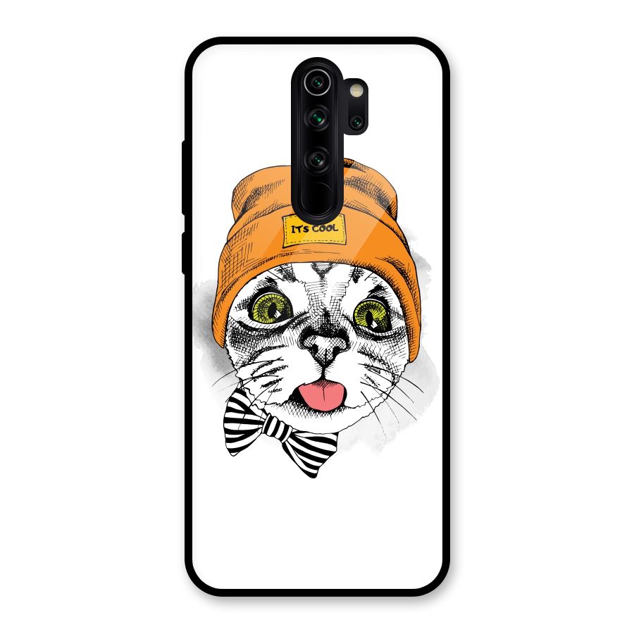 Cool cat Glass Back Case for Redmi Note 8 Pro