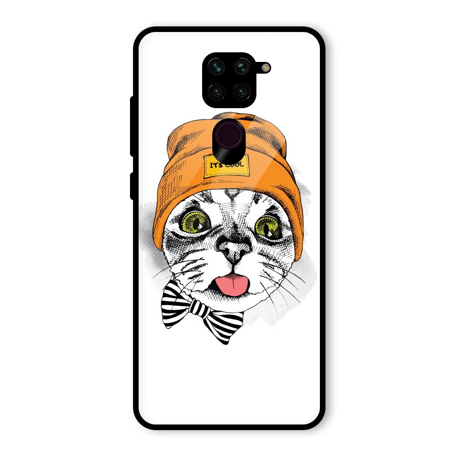 Cool cat Glass Back Case for Redmi Note 9
