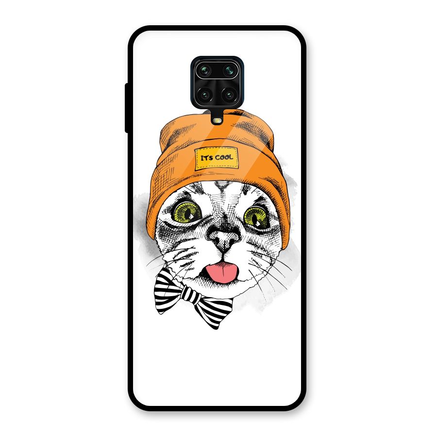 Cool cat Glass Back Case for Redmi Note 9 Pro