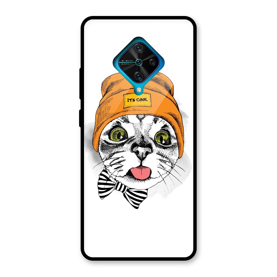 Cool cat Glass Back Case for Vivo S1 Pro