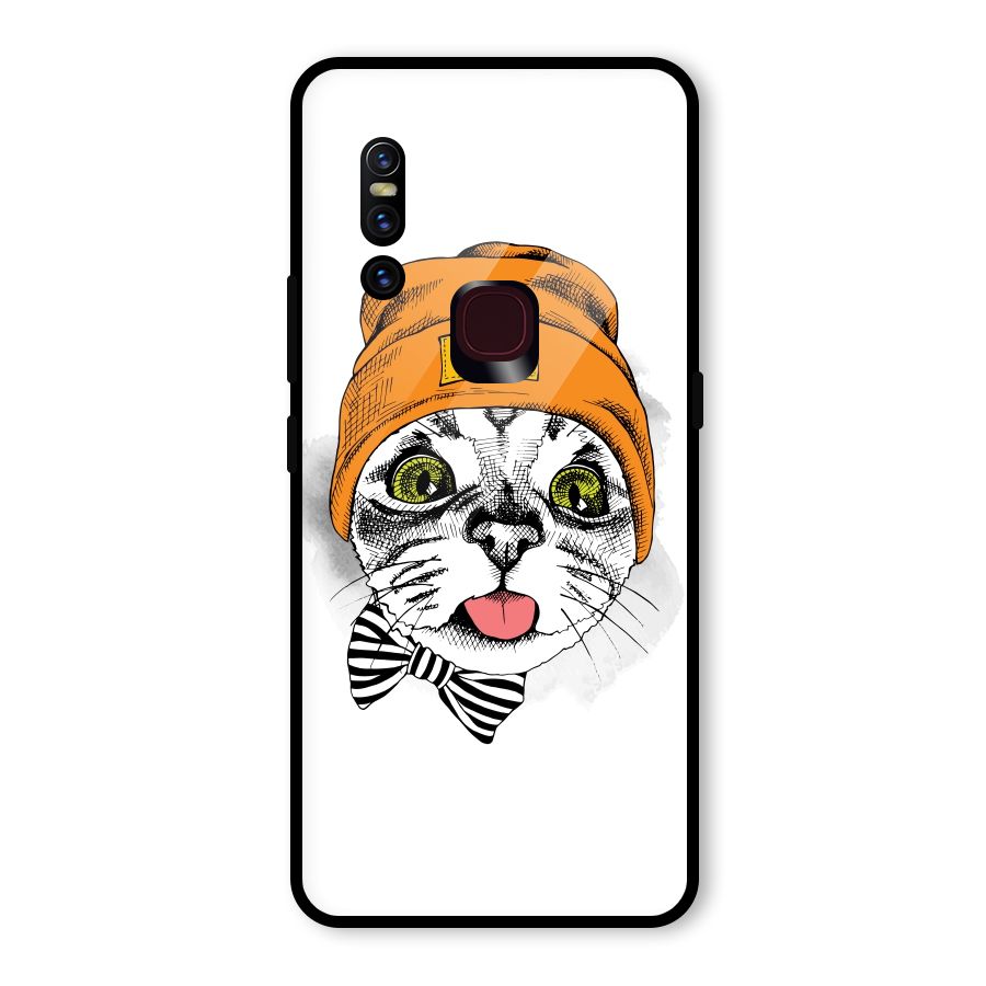 Cool cat Glass Back Case for Vivo V15