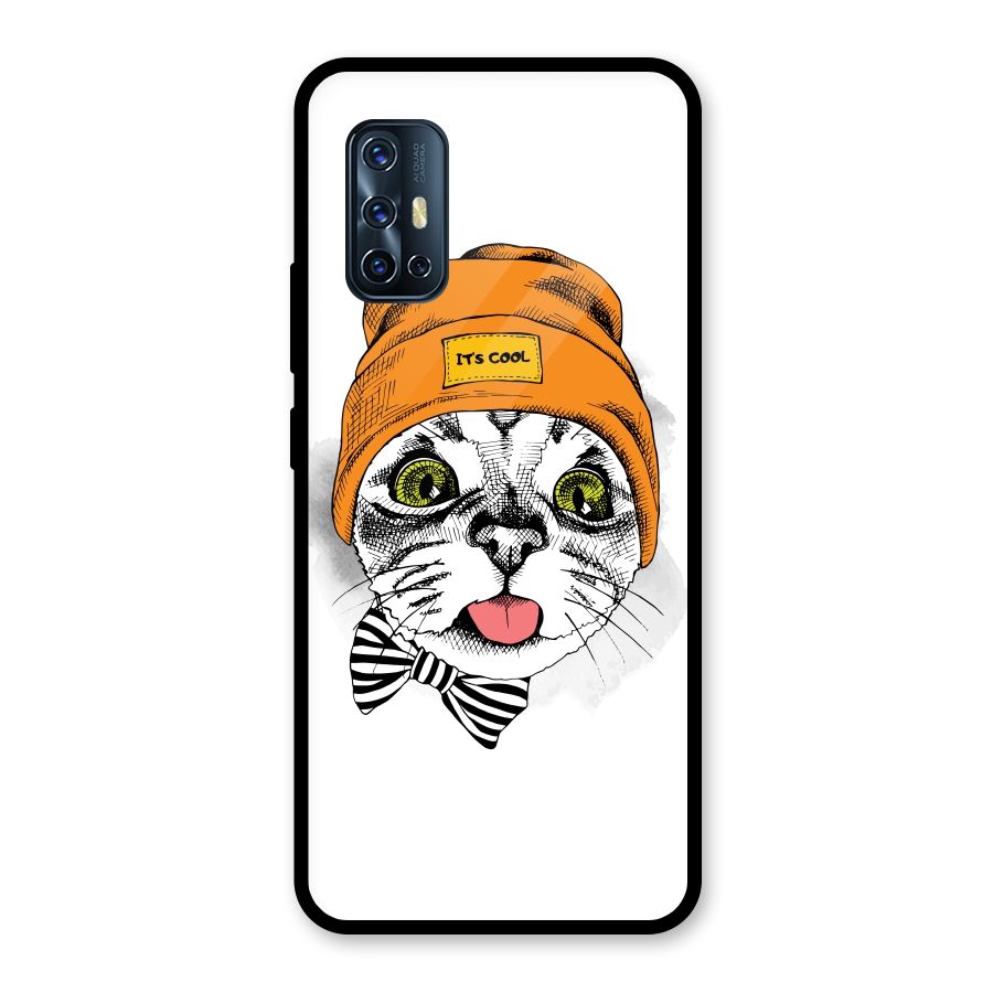 Cool cat Glass Back Case for Vivo V17