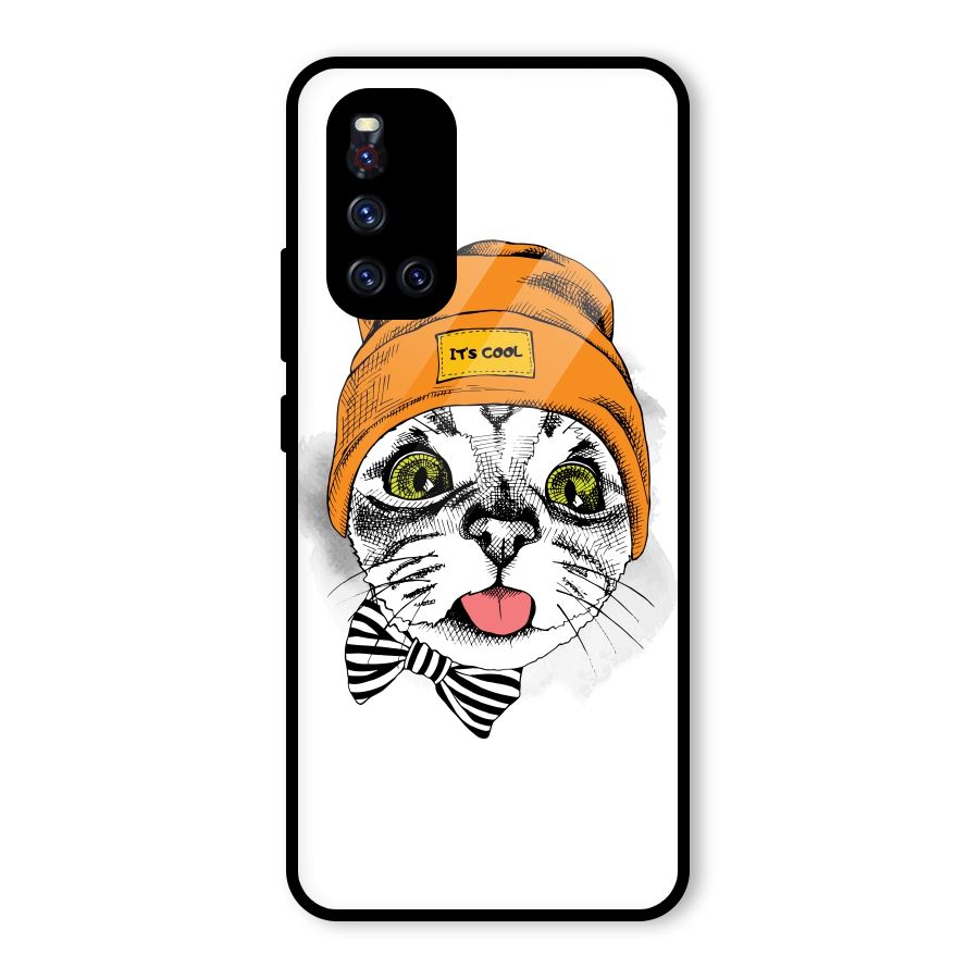 Cool cat Glass Back Case for Vivo V19