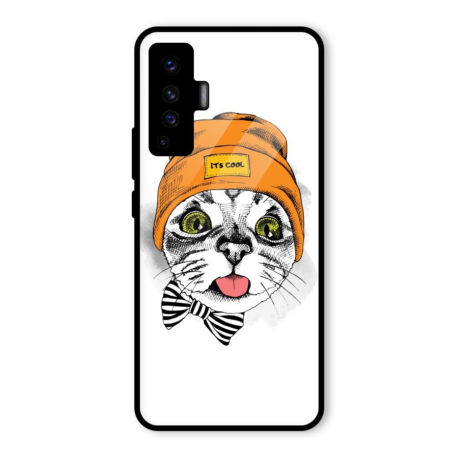 Cool cat Glass Back Case for Vivo X50