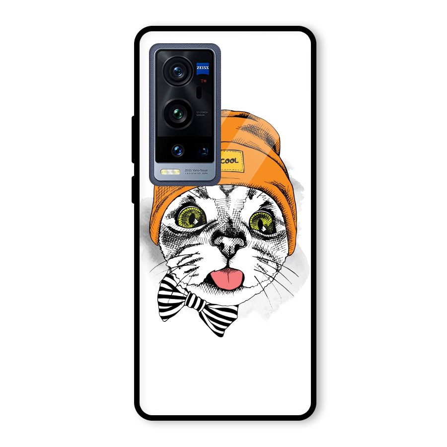 Cool cat Glass Back Case for Vivo X60 Pro Plus