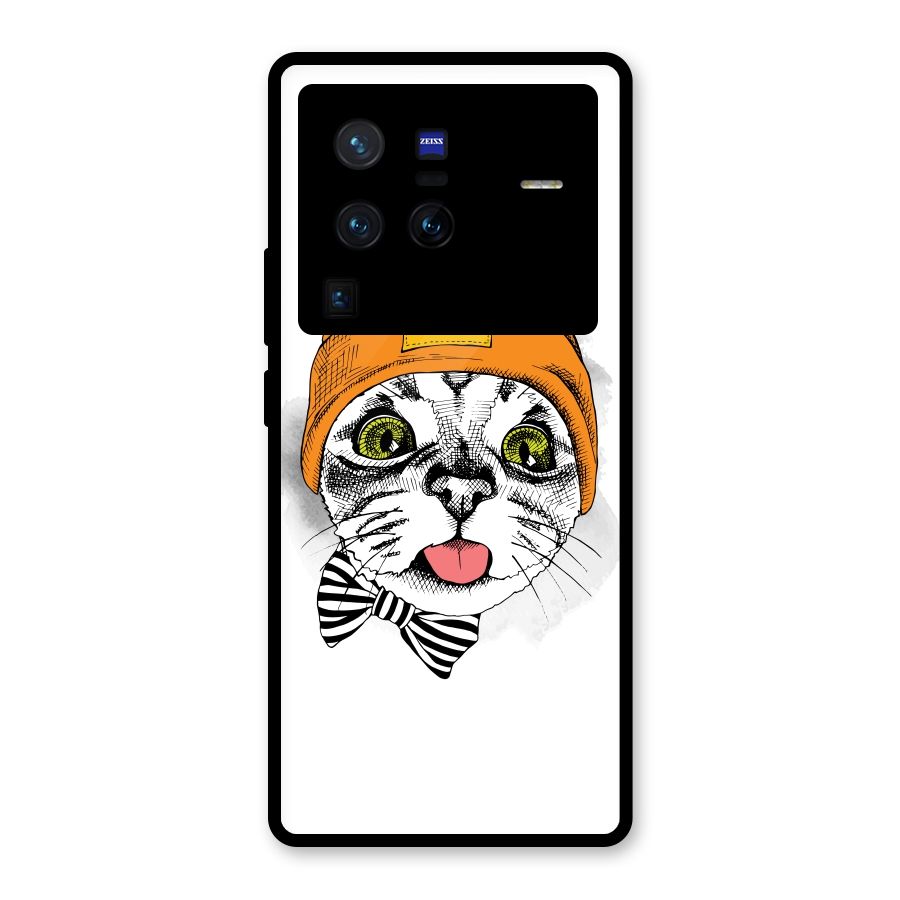 Cool cat Glass Back Case for Vivo X80 Pro