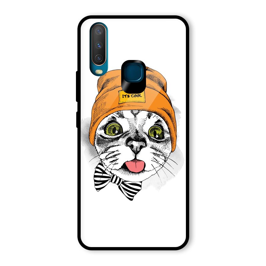 Cool cat Glass Back Case for Vivo Y12