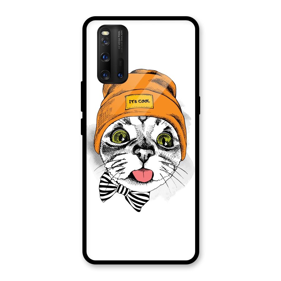 Cool cat Glass Back Case for Vivo iQOO 3