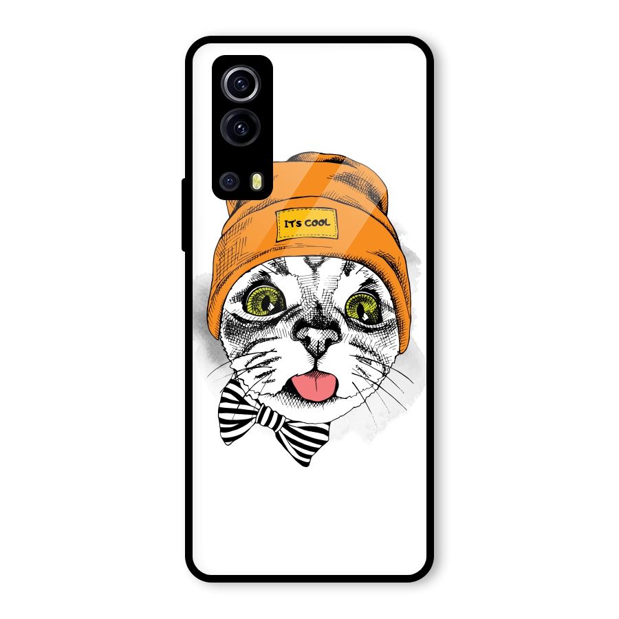 Cool cat Glass Back Case for Vivo iQOO Z3
