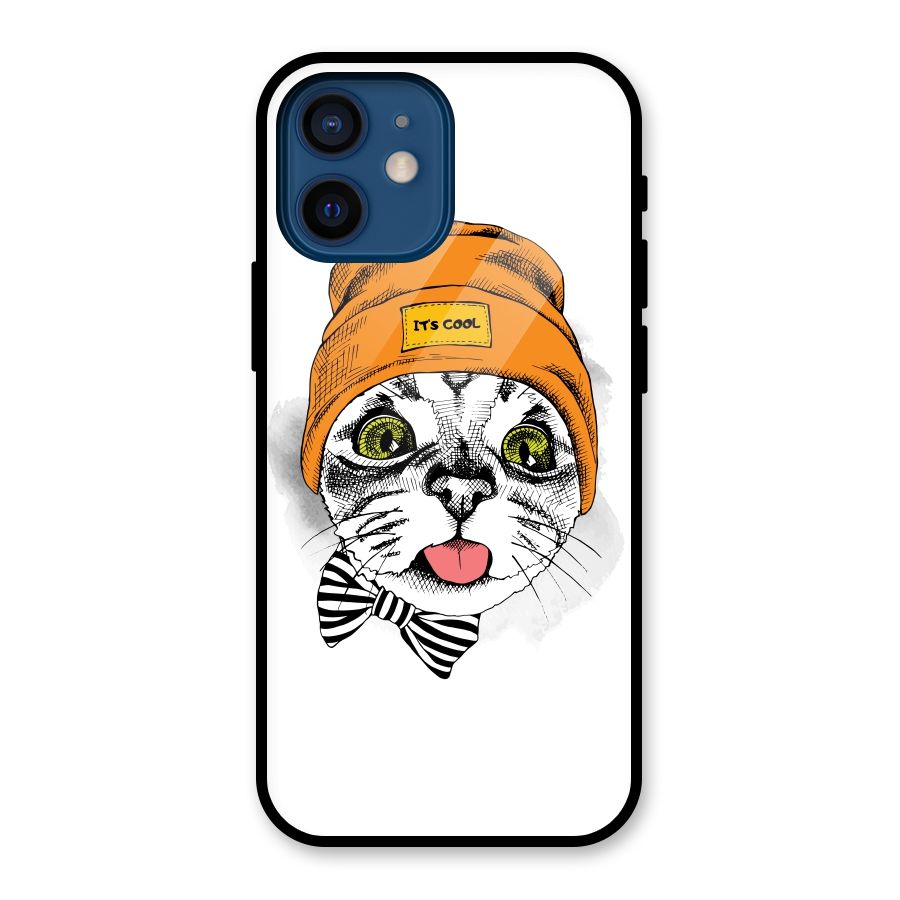 Cool cat Glass Back Case for iPhone 12 Mini