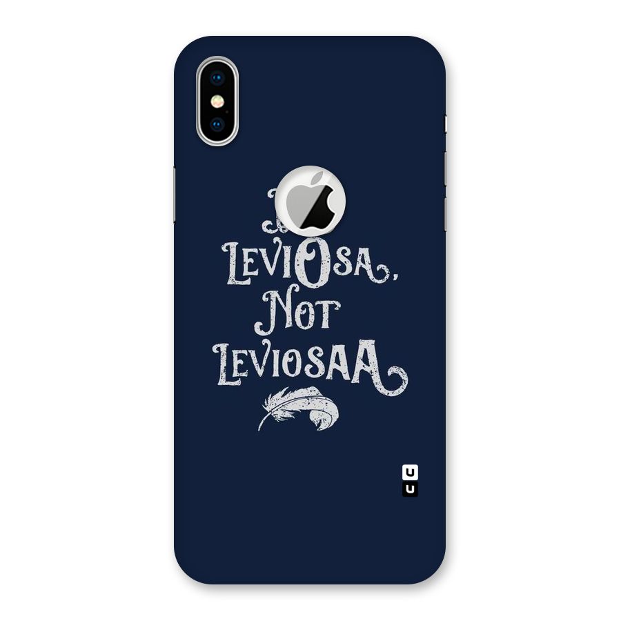 Correction Feather Back Case for iPhone X Logo Cut