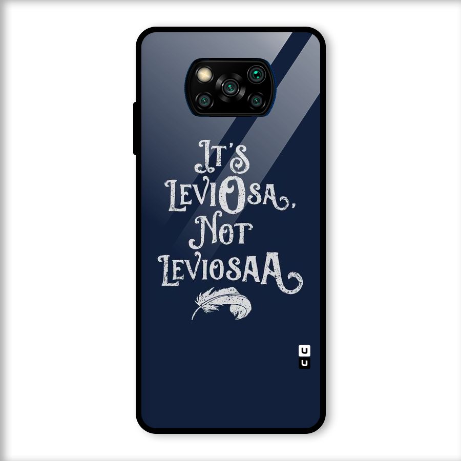 Correction Feather Glass Back Case for Poco X3