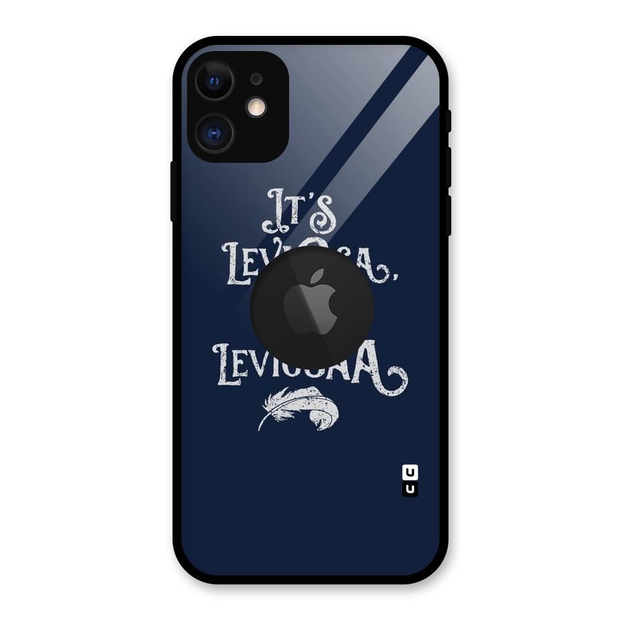 Correction Feather Glass Back Case for iPhone 11 Logo Cut