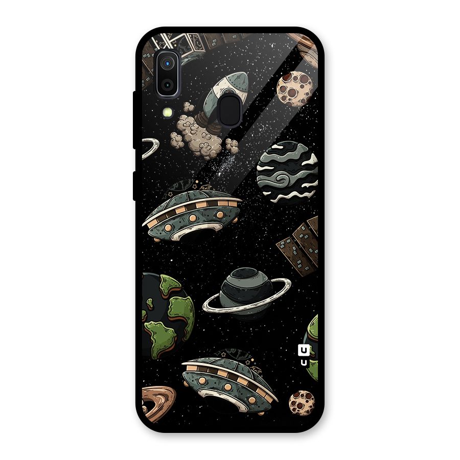 Cosmos Night Sky Anime Pattern Glass Back Case for Galaxy A30