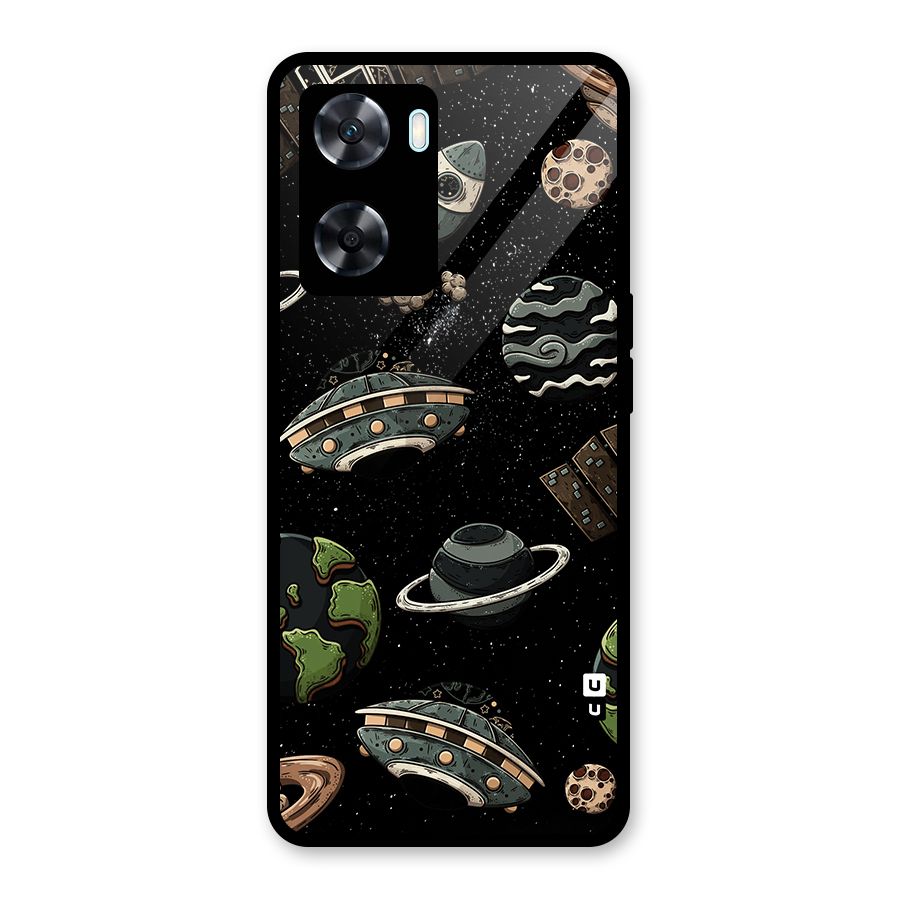 Cosmos Night Sky Anime Pattern Glass Back Case for Oppo A77