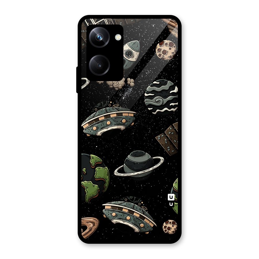 Cosmos Night Sky Anime Pattern Glass Back Case for Realme 10 Pro