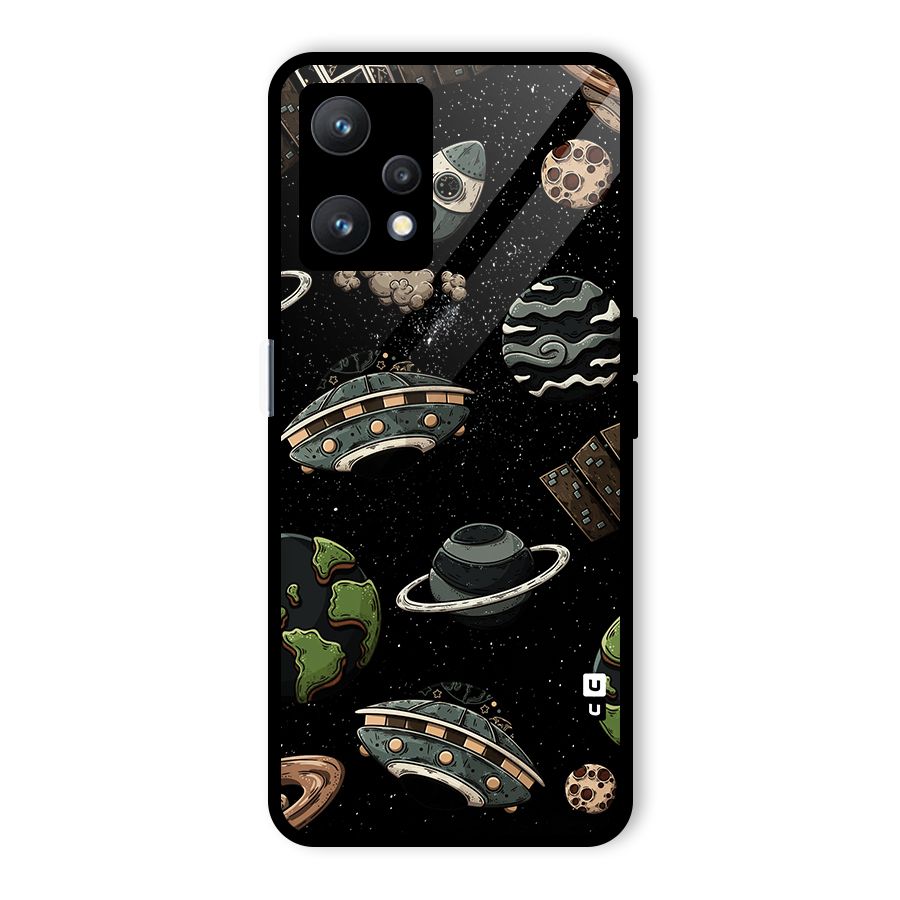 Cosmos Night Sky Anime Pattern Glass Back Case for Realme 9 Pro 5G