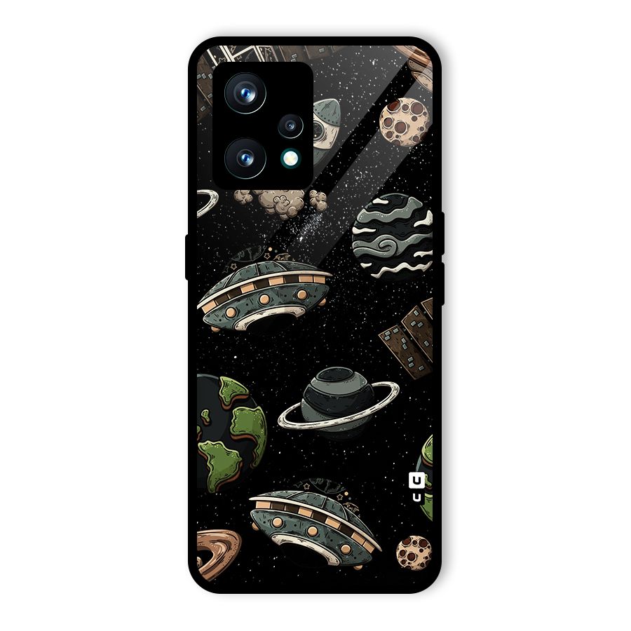 Cosmos Night Sky Anime Pattern Glass Back Case for Realme 9 Pro Plus 5G