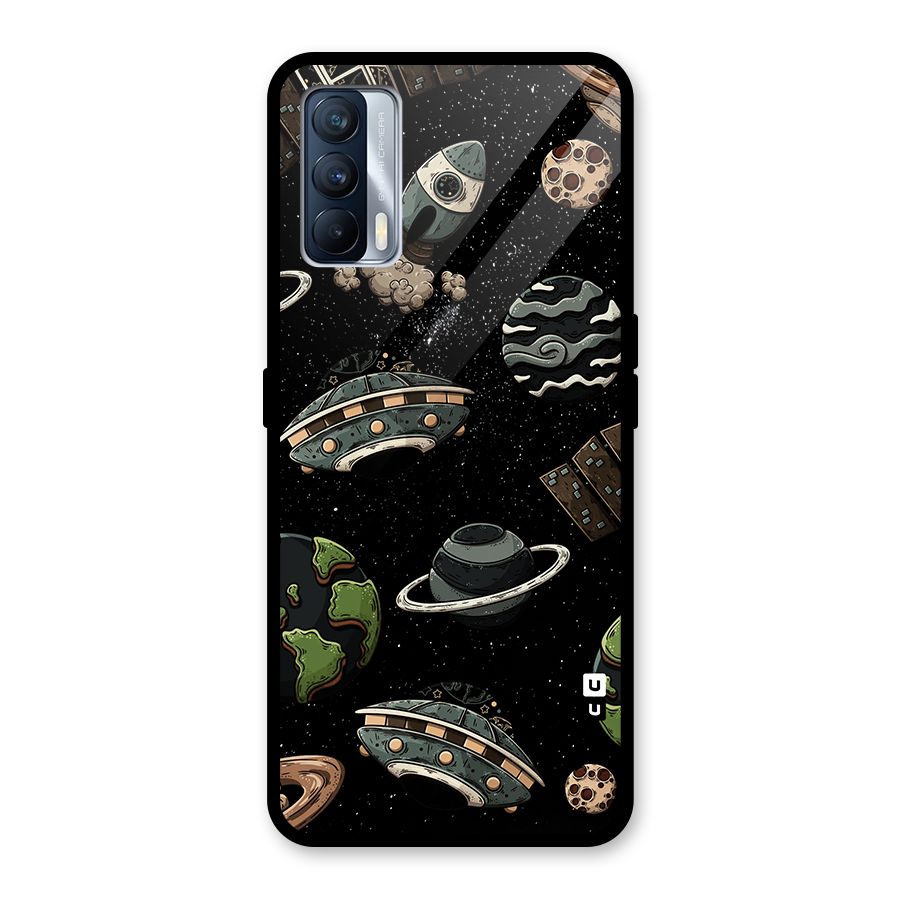 Cosmos Night Sky Anime Pattern Glass Back Case for Realme X7