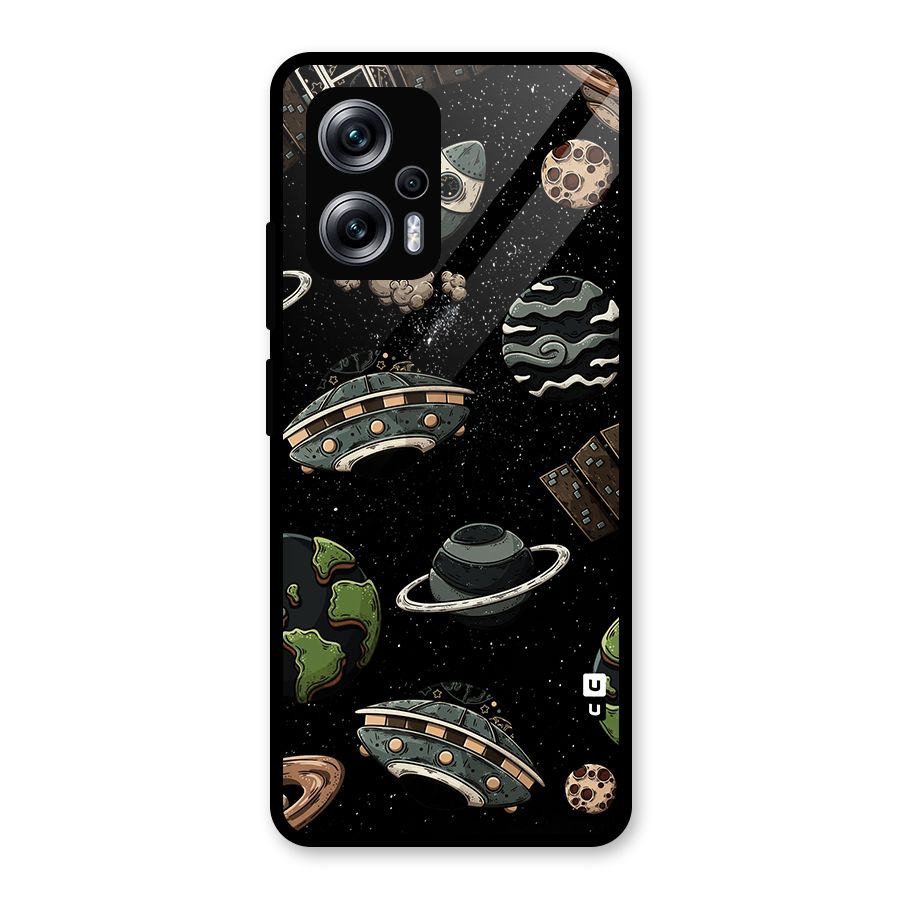 Cosmos Night Sky Anime Pattern Glass Back Case for Redmi K50i