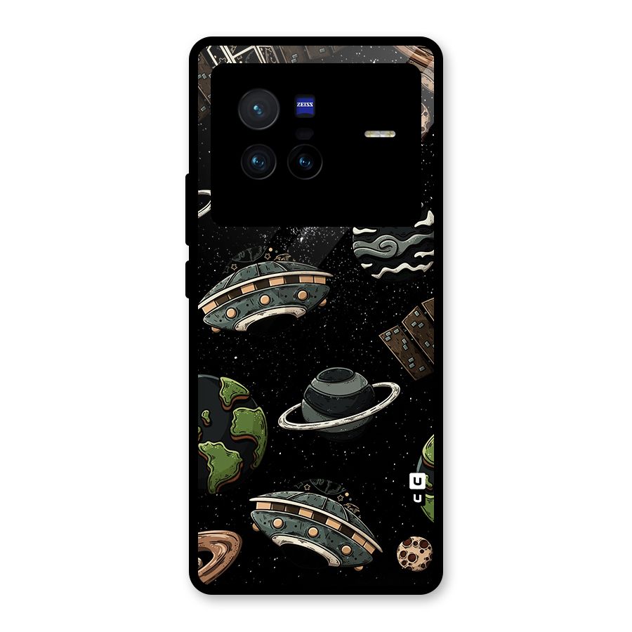 Cosmos Night Sky Anime Pattern Glass Back Case for Vivo X80
