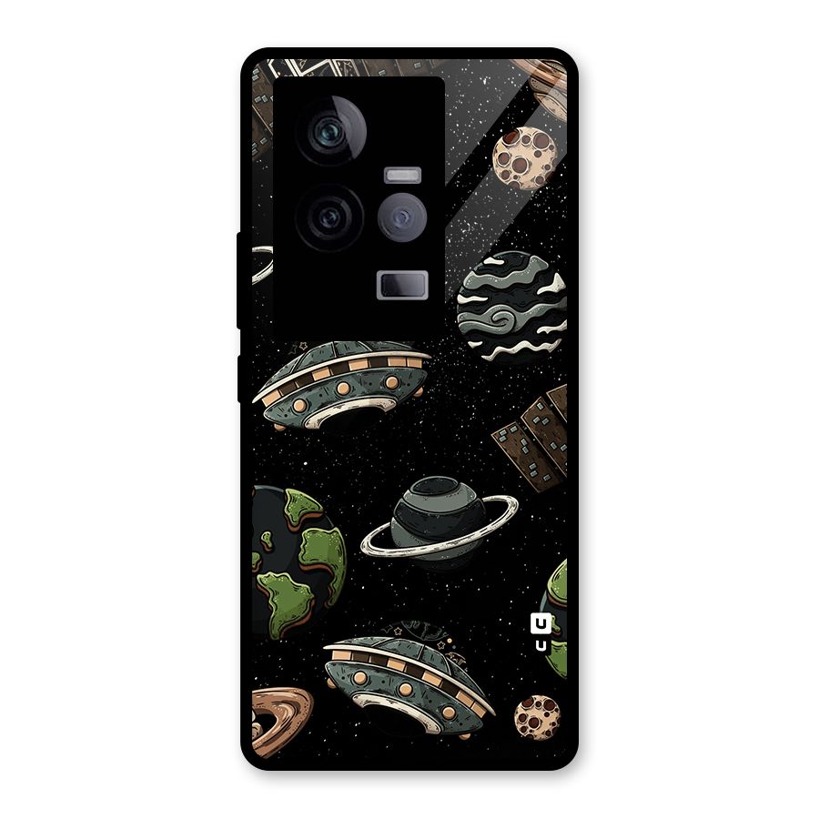 Cosmos Night Sky Anime Pattern Glass Back Case for Vivo iQOO 11 5G
