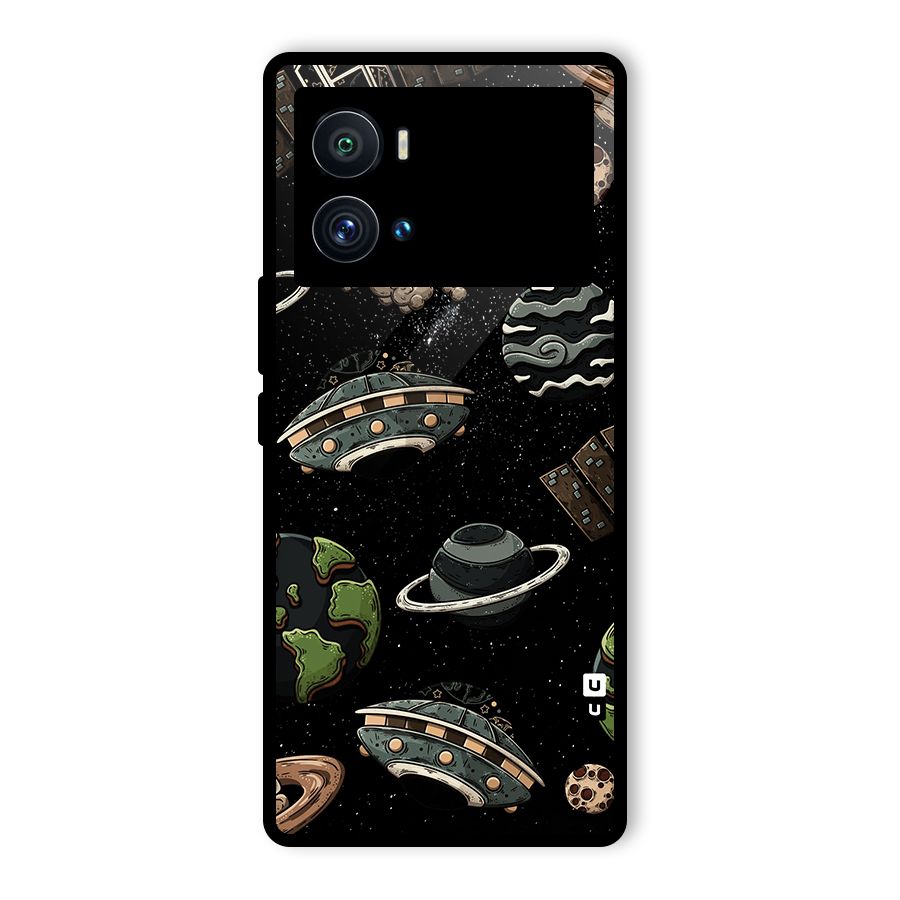 Cosmos Night Sky Anime Pattern Glass Back Case for Vivo iQOO 9 Pro